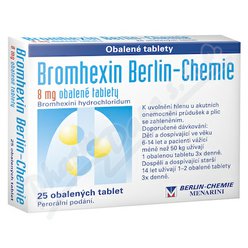 Bromhexin Berlin-Chemie 8mg tbl.obd.25 Bromhexin Berlin-Chemie 8mg tbl.obd.25