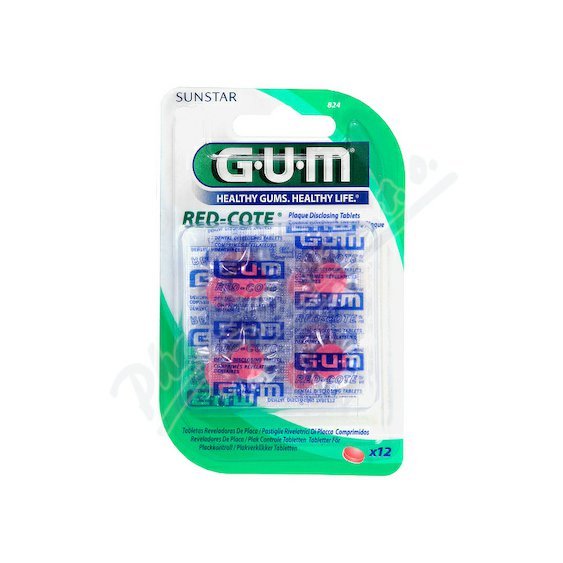 GUM tablety Red-Cote k indikaci plaku 12ks G824MB