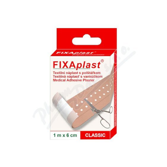 FIXAplast CLASSIC tex.náplast s polštářkem 1mx6cm