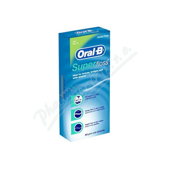 Oral-B SuperFloss dentální nit pásky 50m