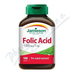 JAMIESON Kyselina listová 1000mcg tbl.100 JAMIESON Kyselina listová 1000mcg tbl.100