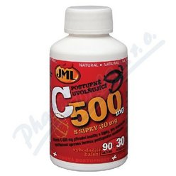 JML Vitamin C tbl.120x500mg post.uvol.s šípky JML Vitamin C tbl.120x500mg post.uvol.s šípky
