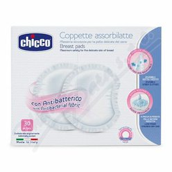 CHICCO Tampony do podprsenky antibakteriální 30ks CHICCO Tampony do podprsenky antibakteriální 30ks