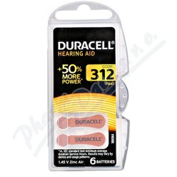 Duracell DA312 PR41 baterie do naslouchadel 6ks Duracell DA312 PR41 baterie do naslouchadel 6ks