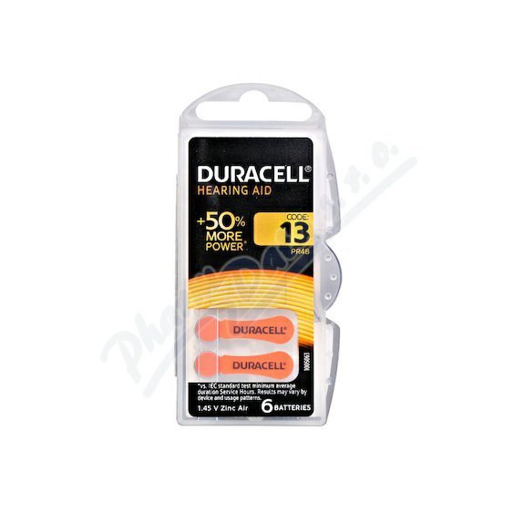 Duracell DA13 PR48 baterie do naslouchadel 6ks