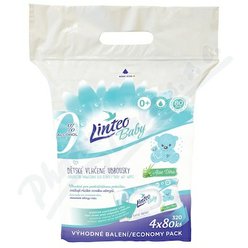 Linteo Baby Vlhčené ubrousky s Aloe vera 4x80ks