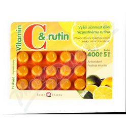 Rosen Vitamín C+rutin 400mg drg.15 Rosen Vitamín C+rutin 400mg drg.15