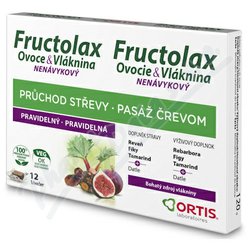 Fructolax Ovoce&Vláknina žvýkací kostky 12ks Fructolax Ovoce&Vláknina žvýkací kostky 12ks