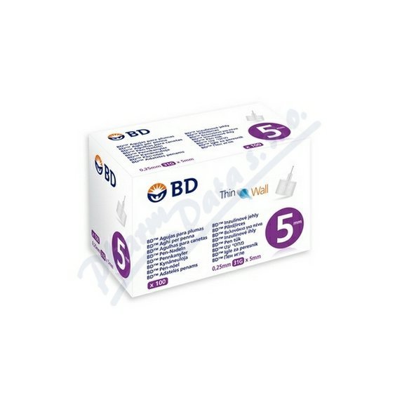 Inzulinové jehly BD 0.25x5mm (31G) 100ks