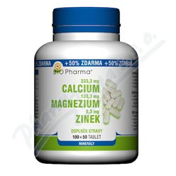 Calcium 333mg+Magnezium 133mg+Zinek 8mg tbl.100+50 Calcium 333mg+Magnezium 133mg+Zinek 8mg tbl.100+50