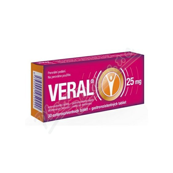 Veral 25mg tbl.ent.30