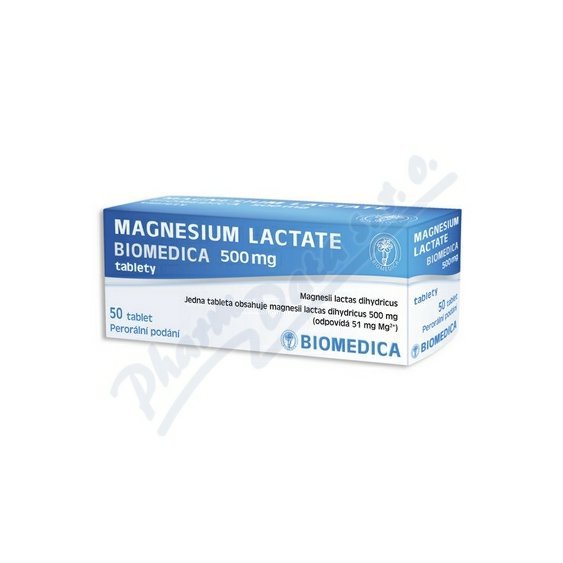 Magnesium Lactate Biomedica 500mg tbl.nob.50
