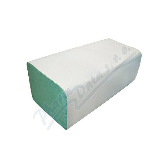 Papírové ručníky sklád. ZZ 1vrstvé zelené 2x250ks