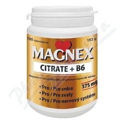 Magnex citrate 375mg+B6 tbl.100