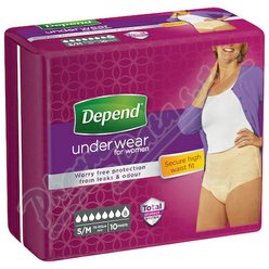 Depend Super inkont.kalh.vyšší pas Ž vel.S/M 10ks