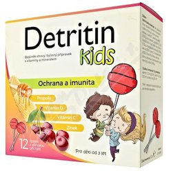 Detritin Kids lízátka na imunitu višeň 12ks Detritin Kids lízátka na imunitu višeň 12ks