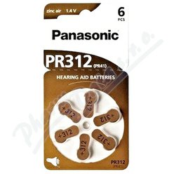 Panasonic PR312(PR41) baterie do naslouchadel 6ks Panasonic PR312(PR41) baterie do naslouchadel 6ks