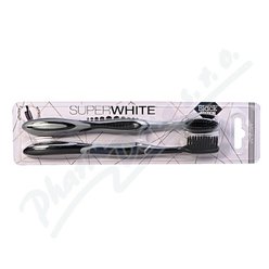 SUPERWHITE Black Edition zubní kartáček MEDIUM 2ks SUPERWHITE Black Edition zubní kartáček MEDIUM 2ks