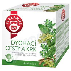 TEEKANNE Dýchací cesty a krk bylinný čaj 10x2g TEEKANNE Dýchací cesty a krk bylinný čaj 10x2g