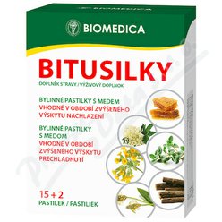 Bitusilky bylinné pastilky s medem 15+2ks Bitusilky bylinné pastilky s medem 15+2ks