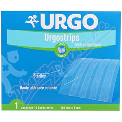 URGO STRIPS Fixační náplasťové stehy 100x6mm 10ks URGO STRIPS Fixační náplasťové stehy 100x6mm 10ks