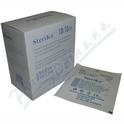 Gáza kompr.ster.Steriko 8 vrstev 10x10cm 25x2ks Gáza kompr.ster.Steriko 8 vrstev 10x10cm 25x2ks