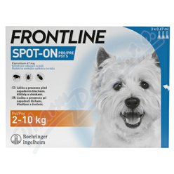 Frontline Spot On Dog 2-10kg pipeta 3x0.67ml Frontline Spot On Dog 2-10kg pipeta 3x0.67ml