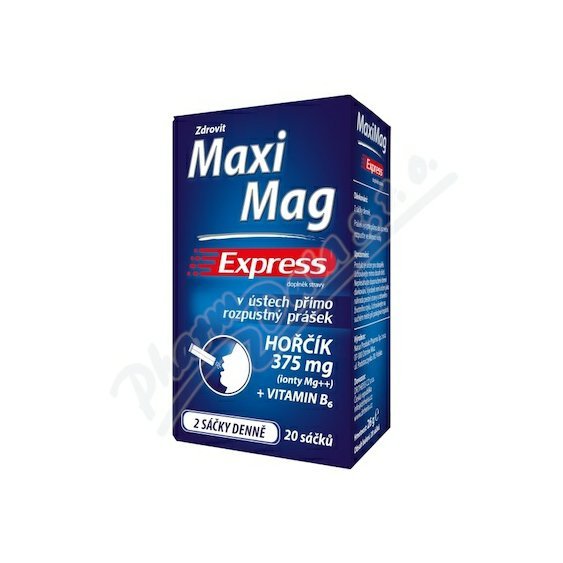 MaxiMag Express hořčík 375 mg+B6 direct 20 sáčků