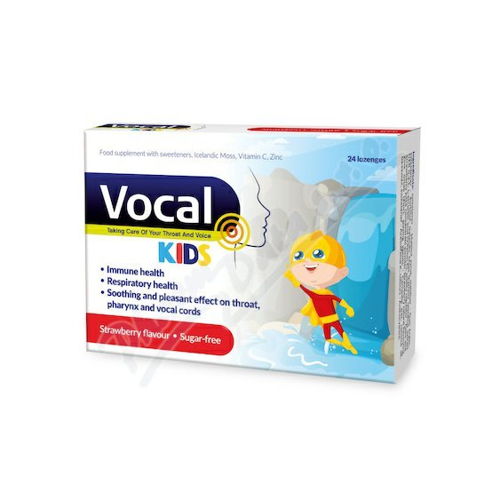 Vocal Kids měkké pastilky s příchutí Jahody 24ks