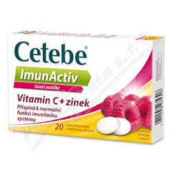 Cetebe ImunActiv Vit.C+zinek 20 cucacích pastilek Cetebe ImunActiv Vit.C+zinek 20 cucacích pastilek
