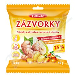 ZÁZVORKY želatinky s rakytníkem zázvorem a vit 40g ZÁZVORKY želatinky s rakytníkem zázvorem a vit 40g