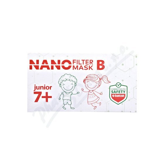 NANO FILTER MASK B junior 7+ ústenka s gumič.10ks