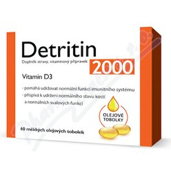 Detritin Vitamin D3 2000 IU 60 měkkých tobolek Detritin Vitamin D3 2000 IU 60 měkkých tobolek