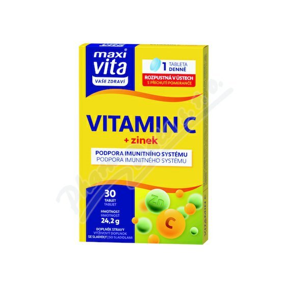 Maxi Vita Vitamin C+zinek tbl.30