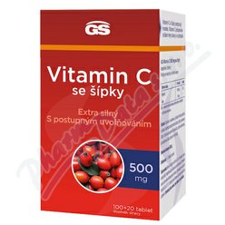 GS Vitamin C 500mg se šípky tbl.100+20