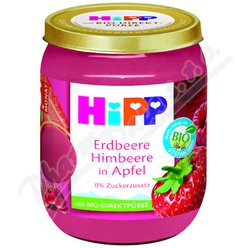 HiPP Jablka s jahodami a malinami BIO 4/6m 160g