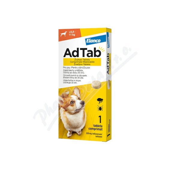 AdTab 225mg žvýkací tablety pro psy >5.5-11kg 1ks