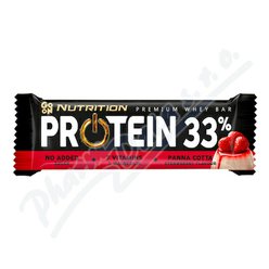 GO ON Protein.tyčinka 33% panna cotta jahoda 50g